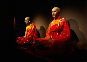 Monks praying